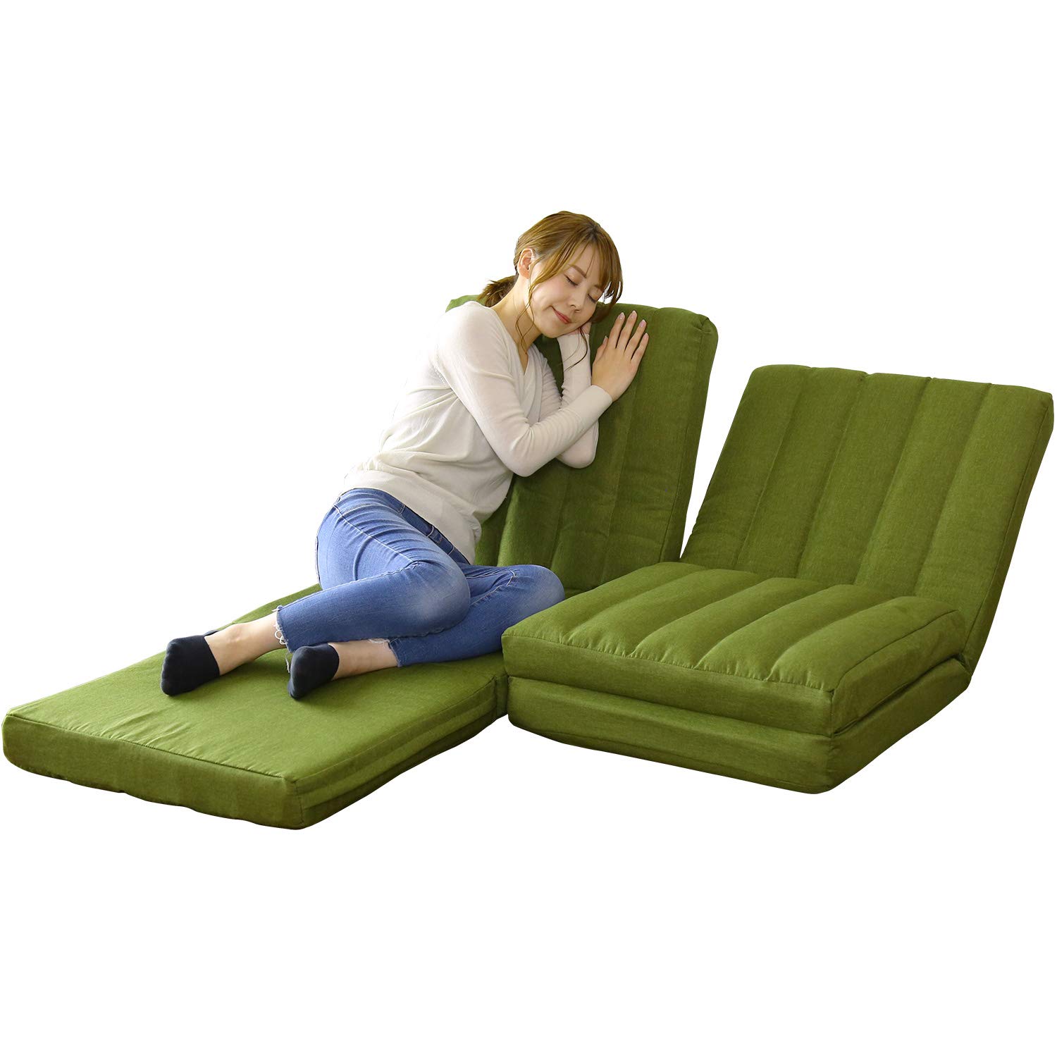 Mayan様専用美品】Doris 2人掛けソファ 緑グリーン リクライニング